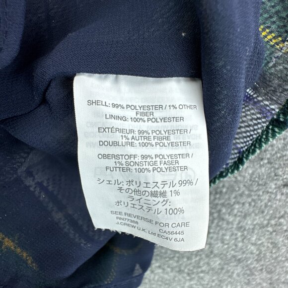 J.Crew‎ Plaid Halter Top Size 10 Tartan Check Tie Back Mock Neck Academia Preppy - Picture 11 of 15